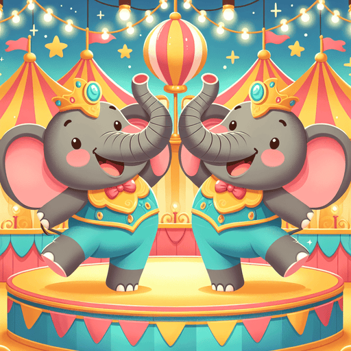 Happy Circus Elephants Paint By Diamonds Art