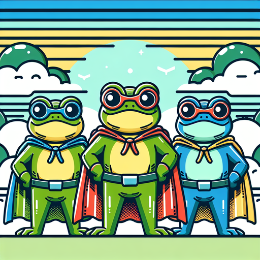 Superhero Frogs Unite Paint By Diamonds Kits