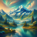 Majestic Mountain Reflection DIY Paint By Diamonds