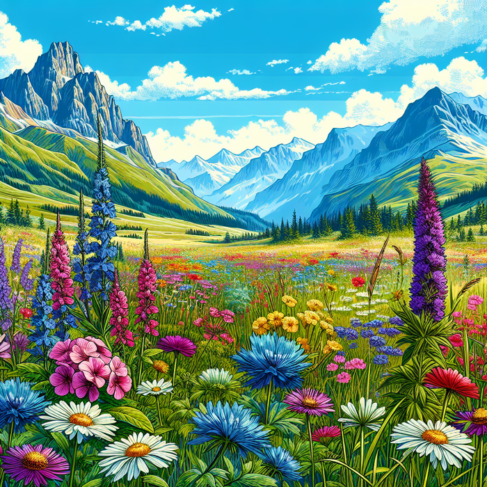 Alpine Meadow Wanderlust Painting By Diamonds Kit