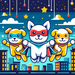Super Pups Action Squad Painting Diamond Kit