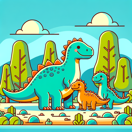 Fun Dinosaur Family Painting Diamond Kit