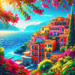 Gorgeous Mediterranean Coast Paint By Diamonds