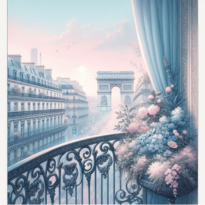 Chic Parisian Balcony Painting Diamond Kit