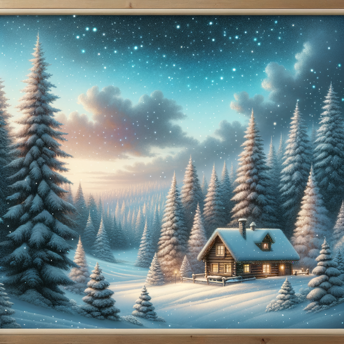 Winter Wonderland Scene 5D DIY Paint By Diamond Kit