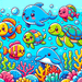 Charming Underwater Friends DIY Paint By Diamonds