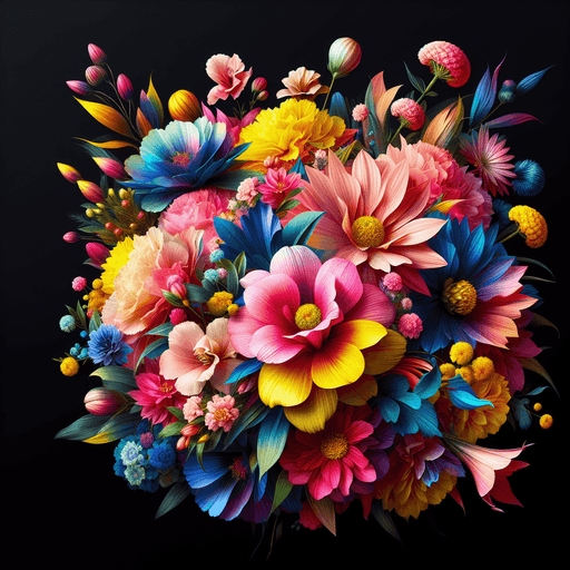 Gorgeous Floral Explosion Paint By Color