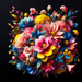 Gorgeous Floral Explosion Paint By Color