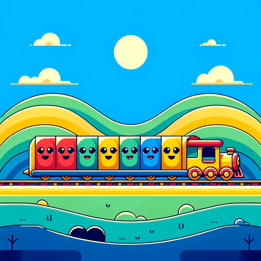 Cheerful Train Adventure Paint By Color