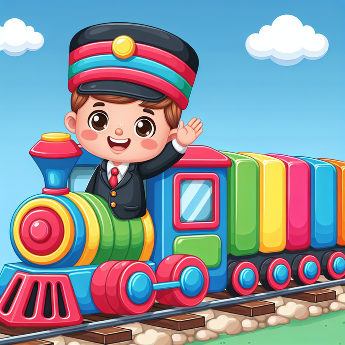 Tiny Train Engineer Diamonded Painting Kits