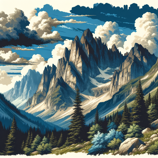 Dramatic Rocky Mountains Diamonded Painting Kits