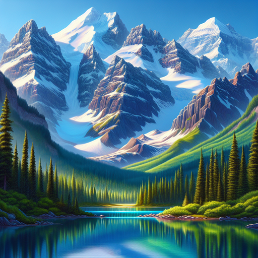Stunning Mountain View Diamond Painting