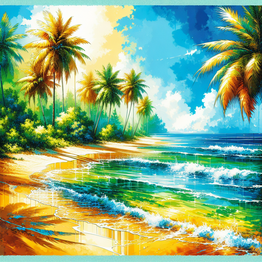 Cheerful Tropical Getaway DIY Paint By Diamonds