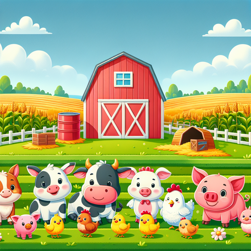 Playful Farm Day Painting Diamond Kit
