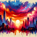 Vibrant City Skyline Paint By Diamond