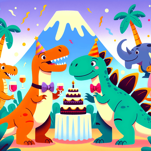 Dino Party Painting By Diamonds Kit