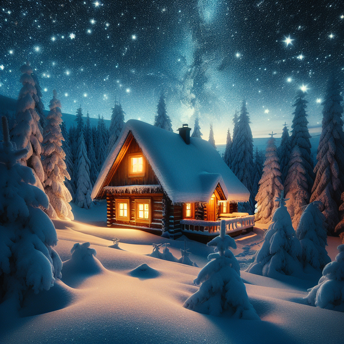 Winter Cabin Escape Paint By Diamonds Kits