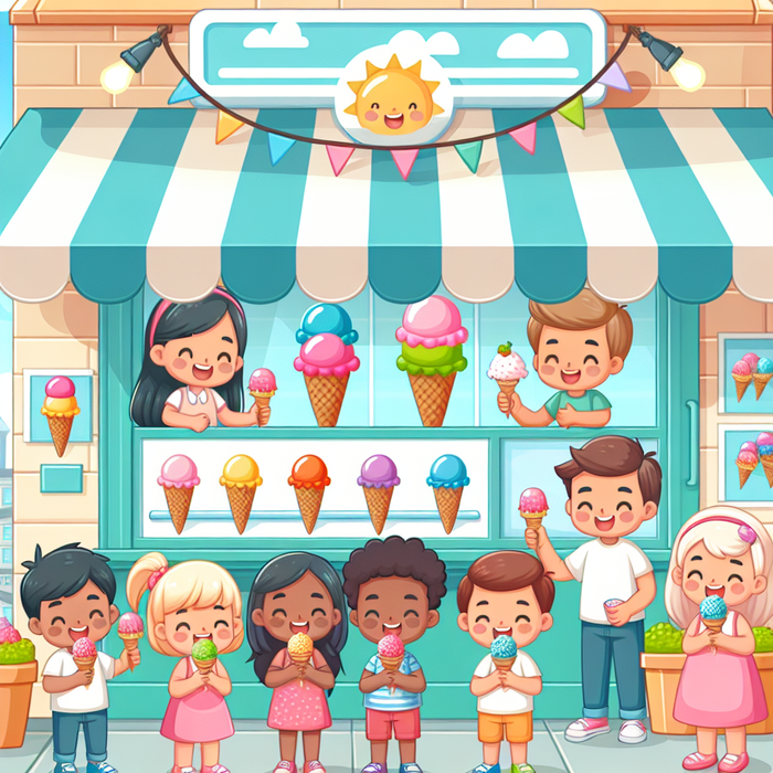 Charming Ice Cream Shop Painting Diamond Kit