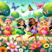 Garden Fairy Fun Paint By Diamonds Kits