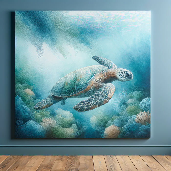 Seaside Turtle Wall Art DIY Paint By Diamonds