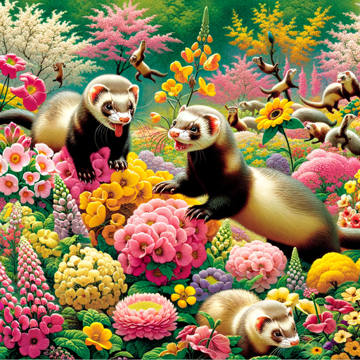 Curious Ferret Friends Paint By Diamonds Kits