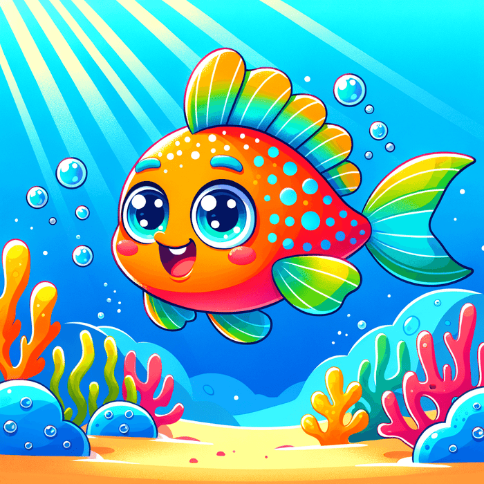 Brilliant Rainbow Fish Paint By Diamonds