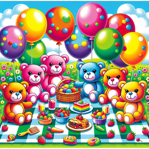 Playful Teddy Bears Diamonded Painting Kits