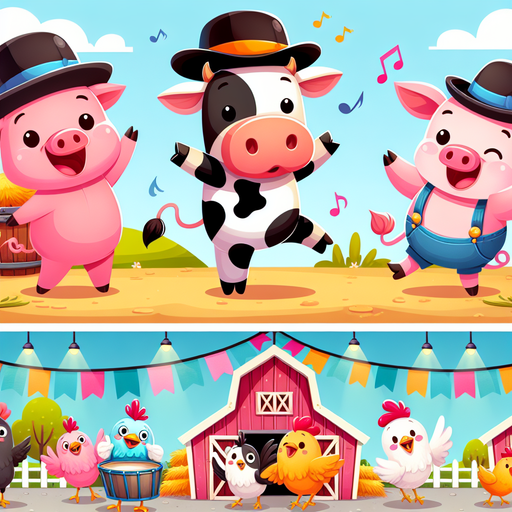 Funky Farmyard Festival Paint By Diamonds Kits