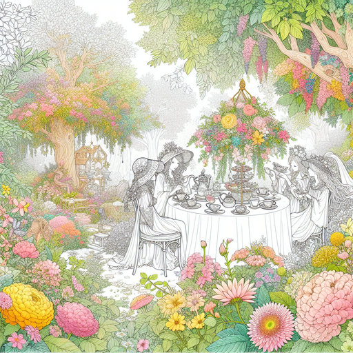 Blissful Garden Tea Party DIY Paint By Diamonds