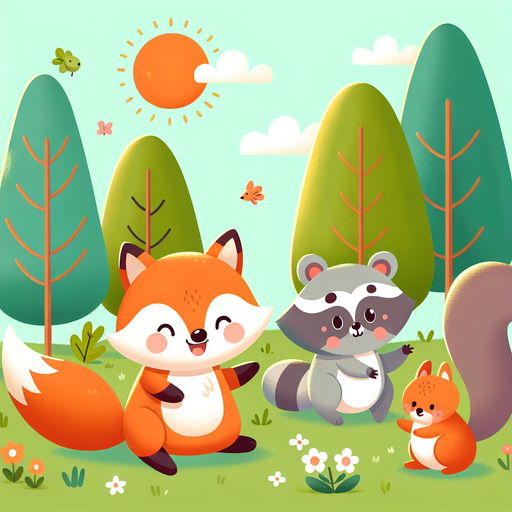 Joyful Creatures Of The Forest Paint By Color