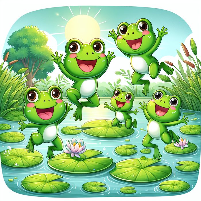 Joyful Family Of Frogs Paint By Diamonds