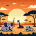 Sunset Safari Journey DIY Paint By Diamonds