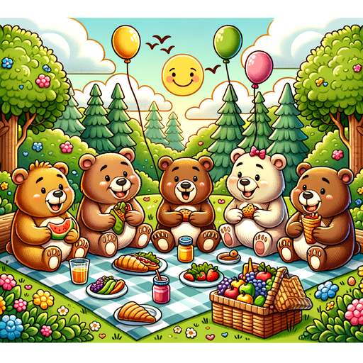 Bubbly Bear Friends Paint By Diamonds Kits