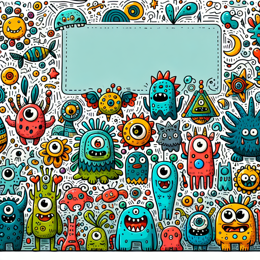 Daring Doodle Monsters Paint By Color