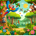 Joyful Rainforest Adventure Painting Diamond Kit