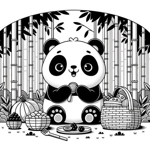 Playful Panda Picnic Paint By Diamonds Kits