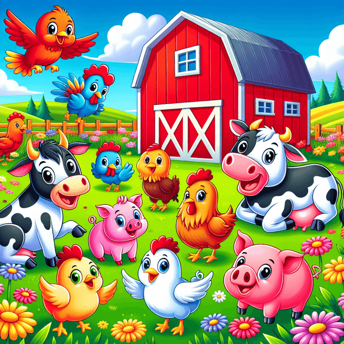 Cuddly Farm Animals DIY Paint By Diamonds