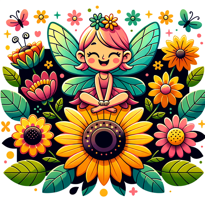 Radiant Sunflower Fairy Paint By Color