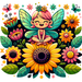 Radiant Sunflower Fairy Paint By Color