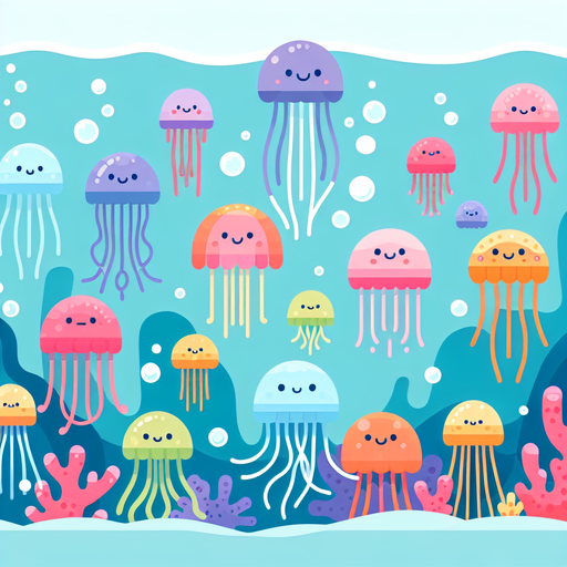 Jolly Jellyfish Jamboree Paint By Diamonds Art