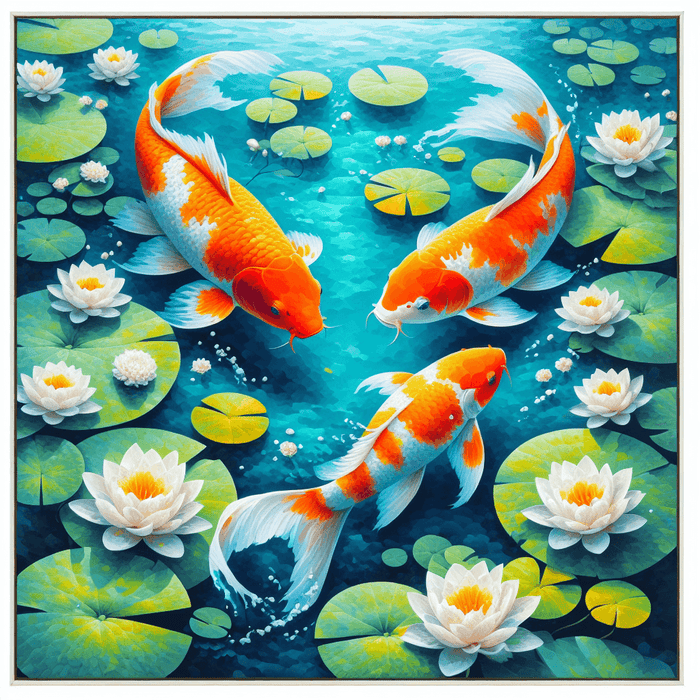 Dancing Koi Fish Paint By Color