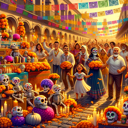 Fiesta De Los Muertos Painting By Diamonds Kit