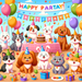 Playful Pet Party Paint By Diamonds Kits