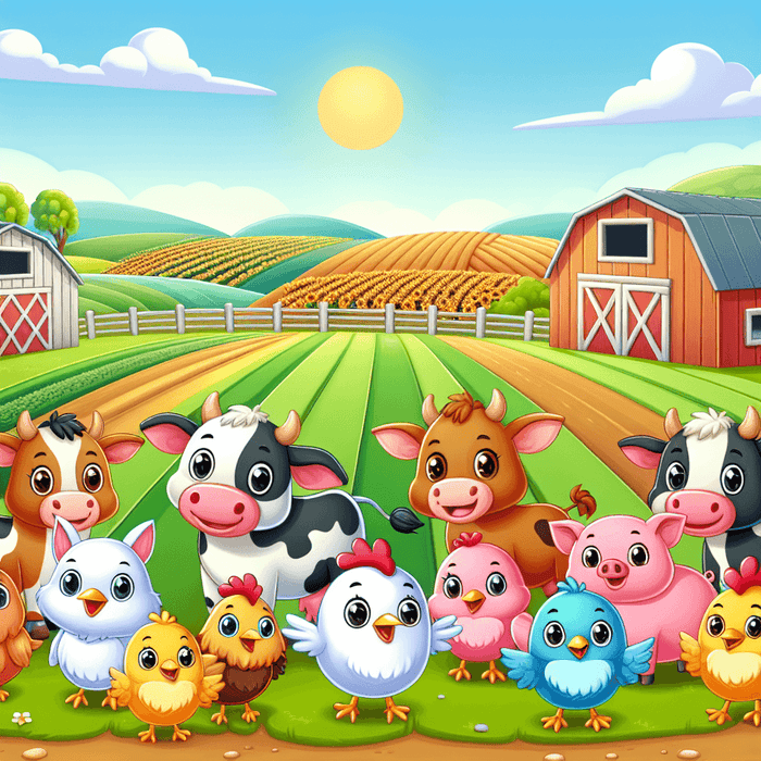 Giggles At The Farm Paint By Diamonds Kits