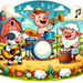 Cheerful Farmyard Orchestra Paint By Diamond