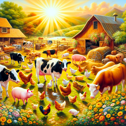 Playful Farmyard Friends Diamond Painting