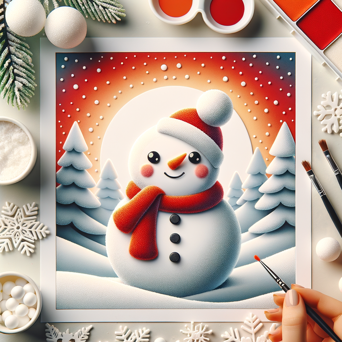 Winter Cheer Snowman Painting Diamond Kit