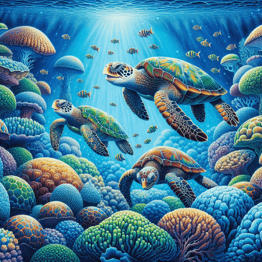 Enchanted Turtle Cove Paint By Diamonds Art