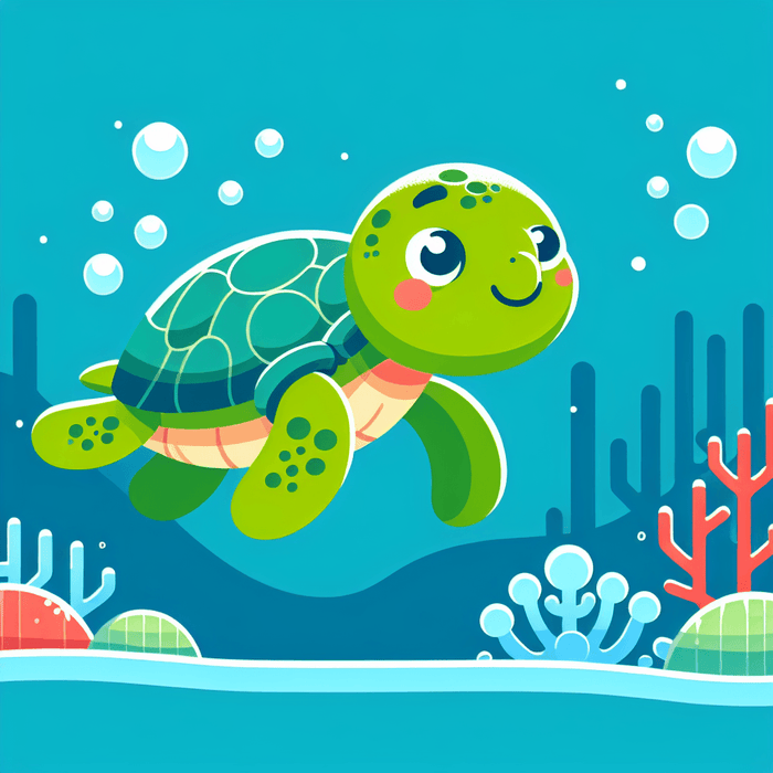 Playful Sea Turtle Paint By Diamonds Kits