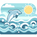 Friendly Dolphin's Ocean Play Diamonded Painting Kits